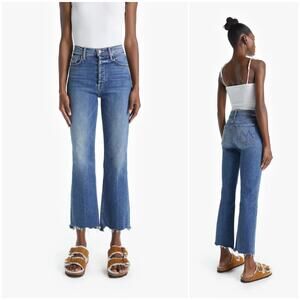 MOTHER The Tripper Ankle Chew Jeans Blue Walking on Coals size 27